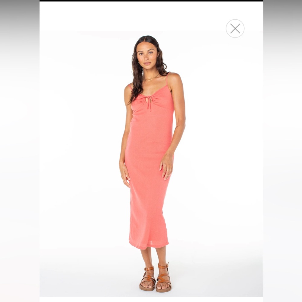 Roxy Starry Eyes Midi Coral Dress